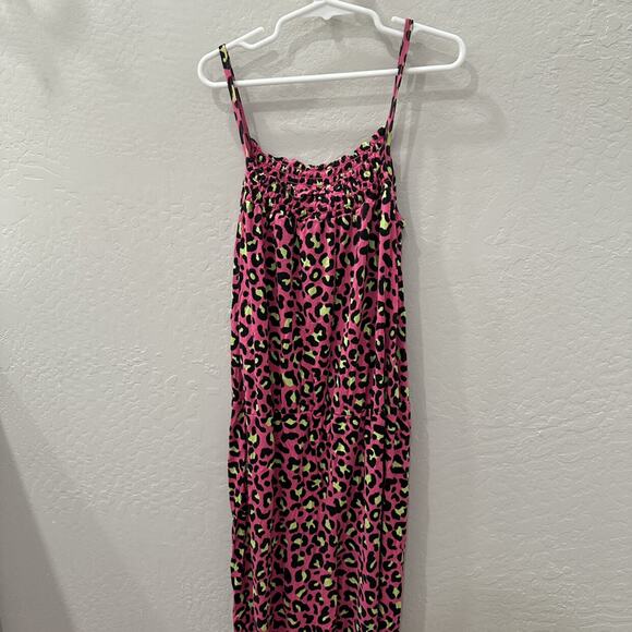 Posh Peanut Neon Pink Cheetah Animal Print Tank Romper - Picture 6 of 6